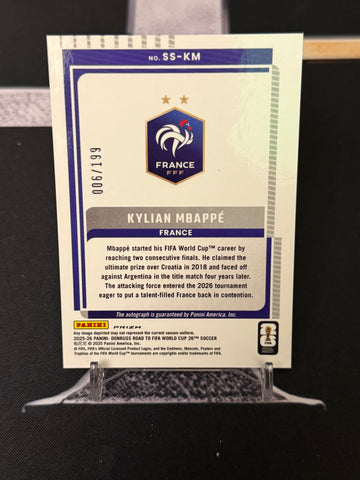Kylian Mbappé Dragon autograph 099/199 back